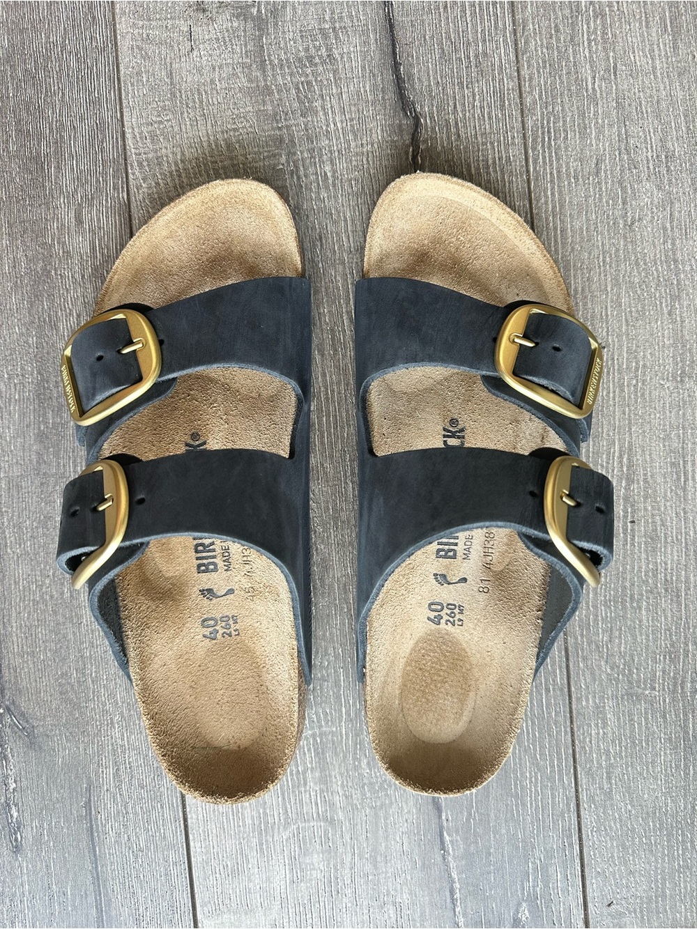 Birkenstock Arizona Sandal in Black with Big Buckles